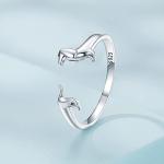 Sterling Silver Dachshund Adjustable Puppy Ring