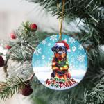 Adorable Rottweiler Christmas Ornament for Dog Lovers