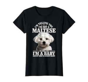 Funny Maltese Mom Baby Dog T-Shirt