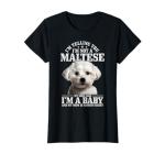 Funny Maltese Mom Baby Dog T-Shirt