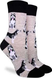 Husky Dog Socks for Women, Sizes 5-9