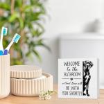 Funny Great Dane Wooden Bathroom Sign