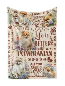 Inspirational Pomeranian Blanket for Dog Lovers