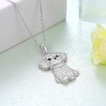 Sterling Silver Maltese Dog Necklace for Women