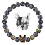 Snowflake Obsidian Beaded Bracelet for Dog Lovers