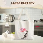 Husky Dog Lover Canvas Tote Bag