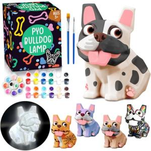 DIY Dog Bulldog Lamp Painting Kit for Kids