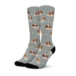 Funny King Charles Cavalier Dog Crew Socks