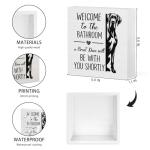 Funny Great Dane Wooden Bathroom Sign