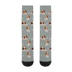 Funny King Charles Cavalier Dog Crew Socks