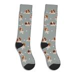 Funny King Charles Cavalier Dog Crew Socks