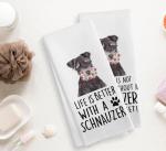 Schnauzer Kitchen Towels and Dishcloths Set