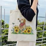 Sunflower Dog Tote Bag for Dog Lovers
