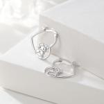 Schnauzer Hoop Earrings in Sterling Silver