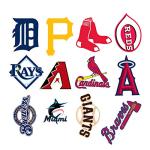 MLB Team Logo Stickers - Waterproof Vinyl 30 Pack