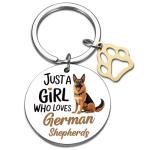 German Shepherd Keychain Charm for Dog Lovers