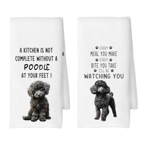 Poodle Kitchen Towels Set - Perfect Dog Lover Gift