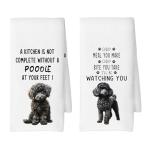 Poodle Kitchen Towels Set - Perfect Dog Lover Gift
