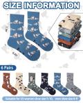 Funny Cotton Socks for Dog Lovers - 6 Pairs