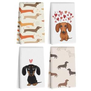 Dachshund Kitchen Towels - Set of 4