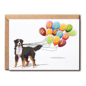 Bernese Mountain Dog Birthday Card for Dog Lovers