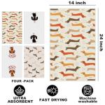 Dachshund Kitchen Towels - Set of 4