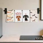 Dachshund Kitchen Towels - Set of 4