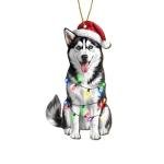 Siberian Husky Wooden Ornament for Dog Lovers
