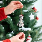 Siberian Husky Wooden Ornament for Dog Lovers