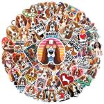 Basset Hound Waterproof Stickers - 100 Pack