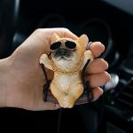 Cute French Bulldog Car Mirror Accessory (Yellow)