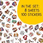 Basset Hound Waterproof Stickers - 100 Pack