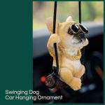 Cute French Bulldog Car Mirror Accessory (Yellow)