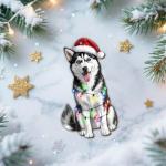 Siberian Husky Wooden Ornament for Dog Lovers