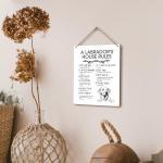 Labrador House Rules Wooden Sign for Dog Lovers