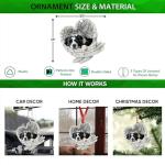 Border Collie Angel Wing Memorial Rearview Ornament