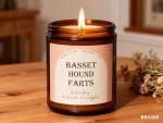 Basset Hound Scented Candle Gift for Dog Lovers