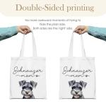 Schnauzer Mom Canvas Tote Bag for Dog Lovers