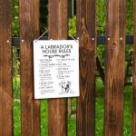 Labrador House Rules Wooden Sign for Dog Lovers