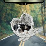 Border Collie Angel Wing Memorial Rearview Ornament