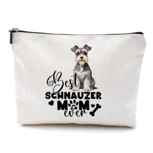 Funny Schnauzer Cosmetic Bag for Dog Moms