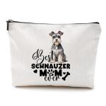 Funny Schnauzer Cosmetic Bag for Dog Moms