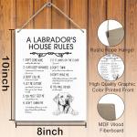 Labrador House Rules Wooden Sign for Dog Lovers