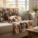 Cavalier King Charles Cozy Dog Blanket, 50"x60