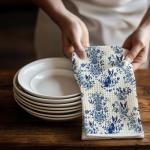 Chinoiserie Boston Terrier Kitchen Towels Set