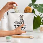 Funny Schnauzer Cosmetic Bag for Dog Moms