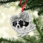 Border Collie Angel Wing Memorial Rearview Ornament