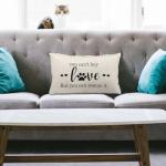 Paw Prints Rescue Love Burlap Throw Pillow