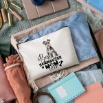 Funny Schnauzer Cosmetic Bag for Dog Moms