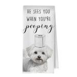 Funny Maltese Hand Towels for Dog Lovers